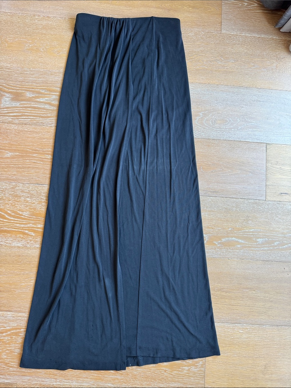 BCBGMaxAzria Andreea Black Maxi Skirt with Sleek Drape